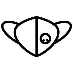 Dust Mask vector icon illustration of Home Improvements iconset.