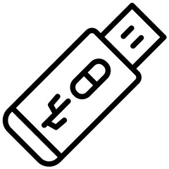 USB vector icon illustration of Mobile UI & UX iconset.