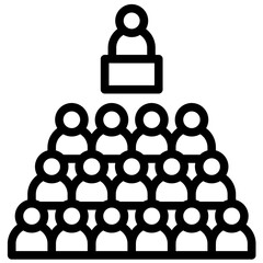 Conference vector icon illustration of Business & Economy iconset.