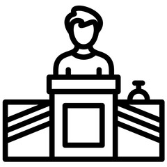 Reception vector icon illustration of Business & Economy iconset.