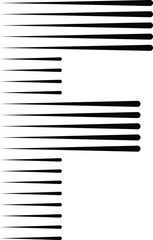 Letter F Abstract Modern Logo Monogram Icon Geometric Motion Speed Lines