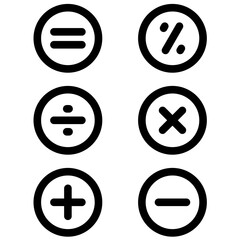 Math Symbols vector icon illustration of School iconset.