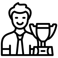 Winner vector icon illustration of School iconset.