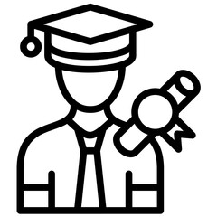 Graduates vector icon illustration of School iconset.