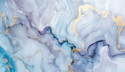 Fototapeta premium Abstract Watercolor Marble Texture with Gold