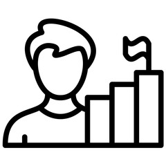 Achievements vector icon illustration of Human Resource iconset.