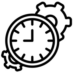 Time Management vector icon illustration of Human Resource iconset.