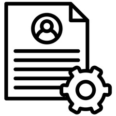 Documents Management vector icon illustration of Human Resource iconset.