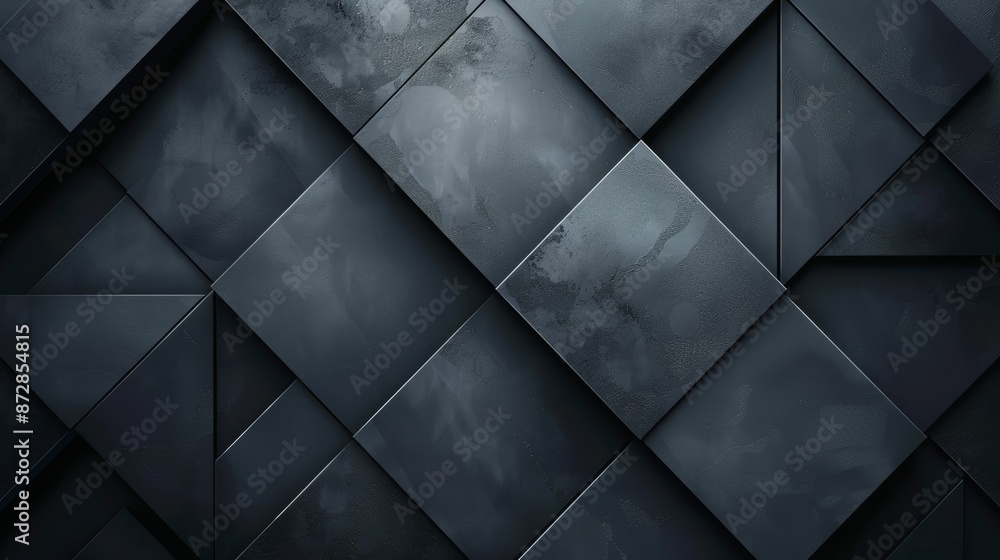 Poster abstract geometric pattern of dark grey squares and triangles. a modern and minimalist background. s