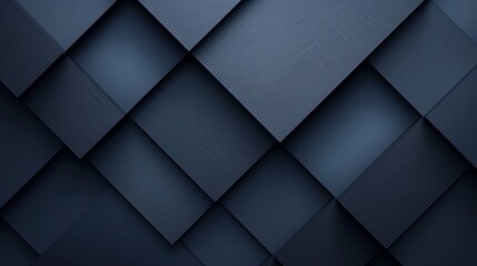Fototapeta premium Abstract geometric pattern of overlapping dark blue squares. A modern, minimalist design. Perfect for backgrounds and textures.