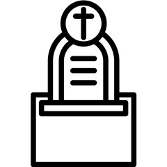 Mortuary vector icon illustration of Funeral iconset.