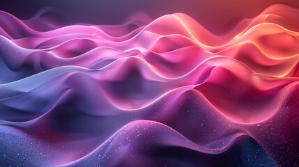 Obraz premium Abstract digital landscape with flowing, colorful waves. Perfect for backgrounds, technology, and design projects.