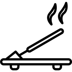 Incense vector icon illustration of Funeral iconset.