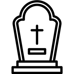 Obraz premium Grave vector icon illustration of Funeral iconset.