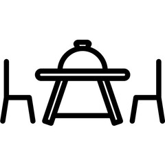 Dinner Table vector icon illustration of Party and Celebration iconset.