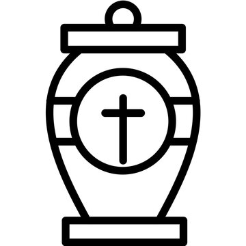 Ashes vector icon illustration of Funeral iconset.