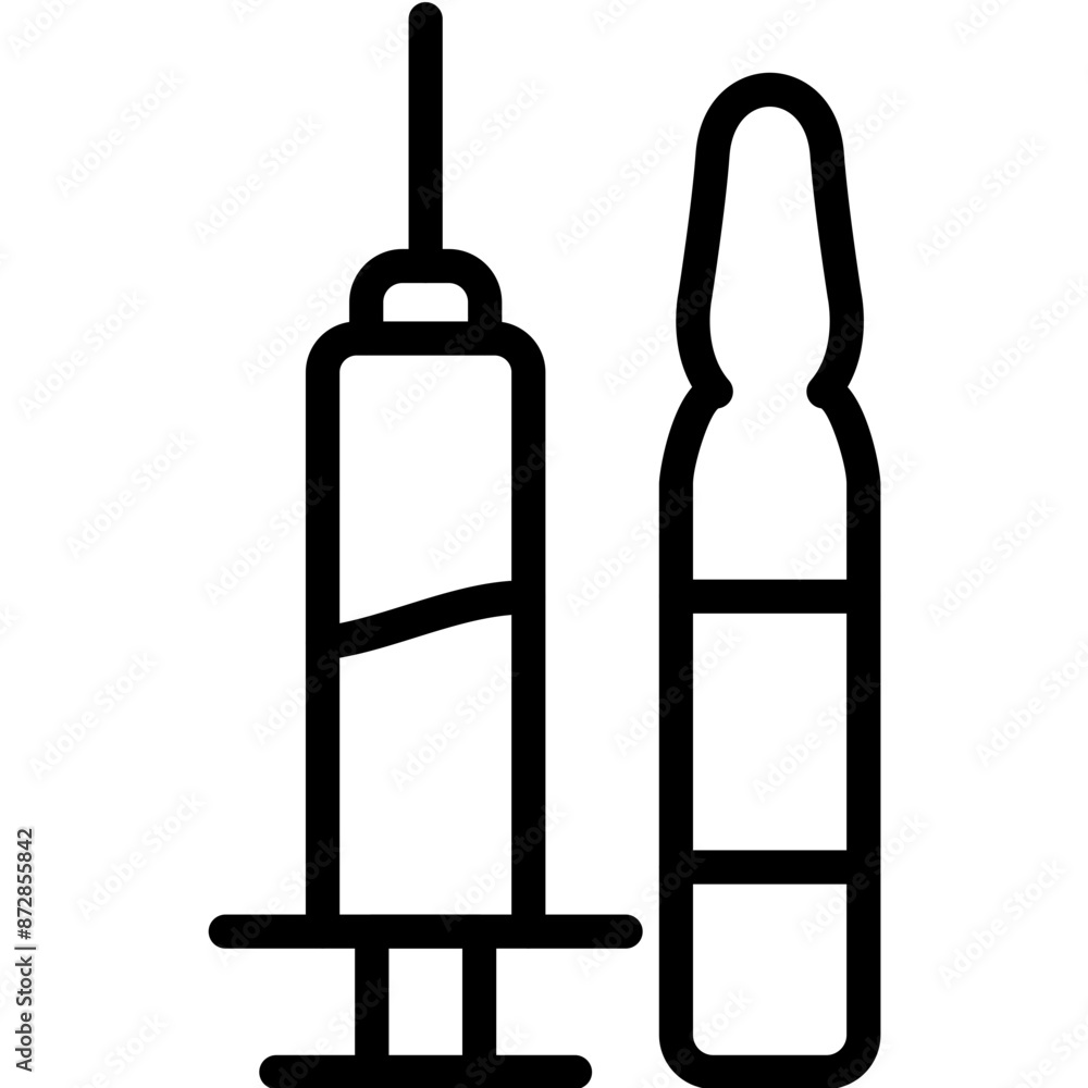 Poster ampoule vector icon illustration of pharmacy iconset.