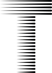 Letter T Abstract Modern Logo Monogram Icon Geometric Motion Speed Lines