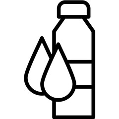 Water Bottle vector icon illustration of Pilates iconset.