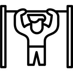 Pull Up vector icon illustration of Pilates iconset.