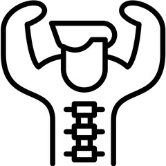 Dorsal Spine vector icon illustration of Pilates iconset.