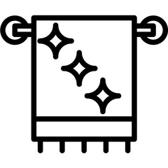 Bath Towel vector icon illustration of Pilates iconset.