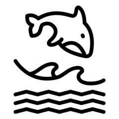 Whale vector icon illustration of Coastline iconset.