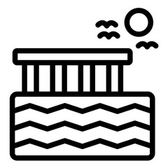 Wharves vector icon illustration of Coastline iconset.