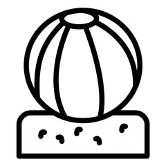 Beach Ball vector icon illustration of Coastline iconset.