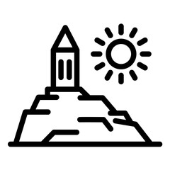 Mount Arafat vector icon illustration of Hajj Pilgrimage iconset.