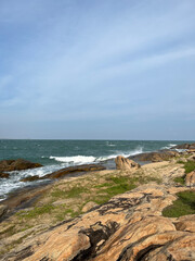 Rocky beach on the island