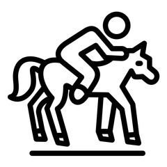Siena Horse Race vector icon illustration of Italy iconset.