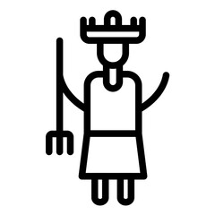 Caipira vector icon illustration of Festa Junina iconset.