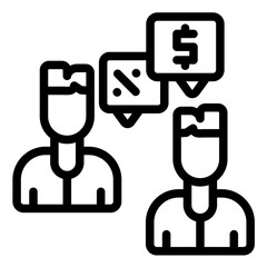 Backroom Bargain vector icon illustration of Corruption iconset.