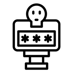 Compromised Official vector icon illustration of Corruption iconset.
