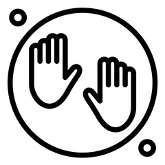 Corrupt Handprint vector icon illustration of Corruption iconset.