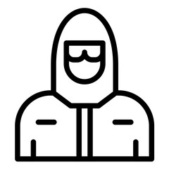 Biosecurity Suit vector icon illustration of Infectious Diseases iconset.