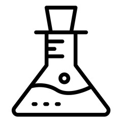Flask vector icon illustration of Lab iconset.