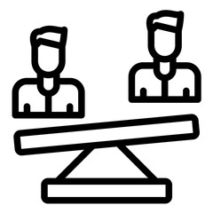 Bias vector icon illustration of Friendship iconset.