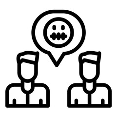 Secret Friend vector icon illustration of Friendship iconset.