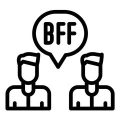 Best Friend Forever vector icon illustration of Friendship iconset.