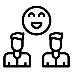 Laughing Together vector icon illustration of Friendship iconset.