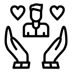 Support vector icon illustration of Friendship iconset.