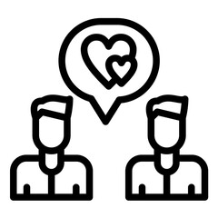 Loyalty vector icon illustration of Friendship iconset.