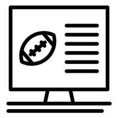 Sport News vector icon illustration of Rugby iconset.
