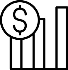 Revenue Growth vector icon illustration of Business Analytics iconset.