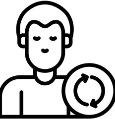 Customer Retention vector icon illustration of Business Analytics iconset.