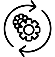 Streamlining vector icon illustration of Business Analytics iconset.