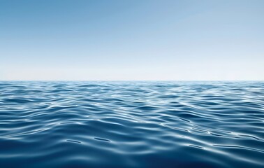 Obraz premium Calm Ocean Surface with Blue Sky