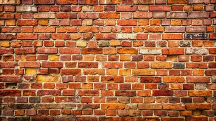 Old brick wall with weathered and worn red bricks , vintage, aged, texture, rough, rustic, masonry, architecture